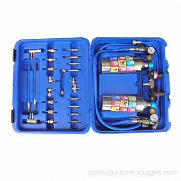 Double stainless steel bottle engine cleaner, removes the carbon of injector, fire box, oil circuit